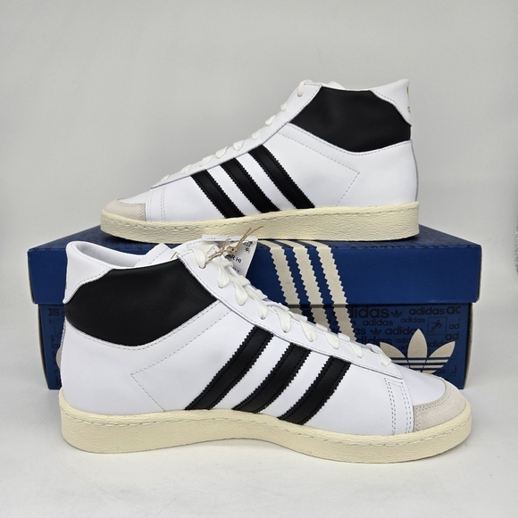 New Adidas Jabbar High \'White Black\' Men\'s Basketball Sneaker Shoes Size 10 main image 8